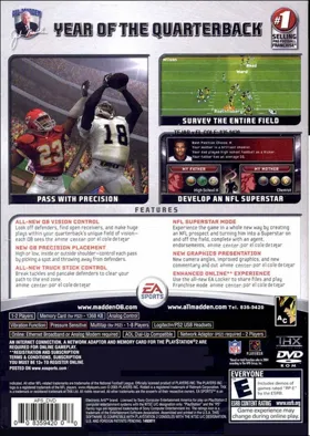 Madden NFL 06 box cover back